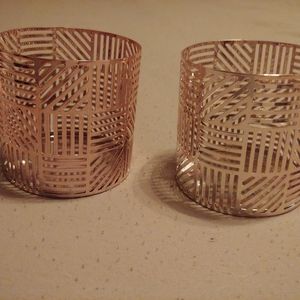 Rose gold candle holders